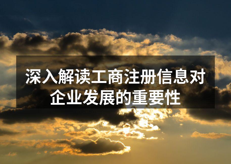 深入解读工商注册信息对企业发展的重要性